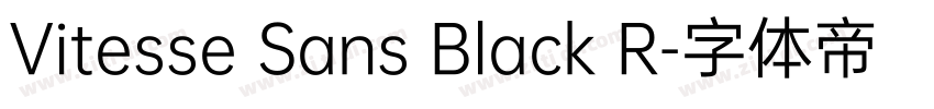 Vitesse Sans Black R字体转换